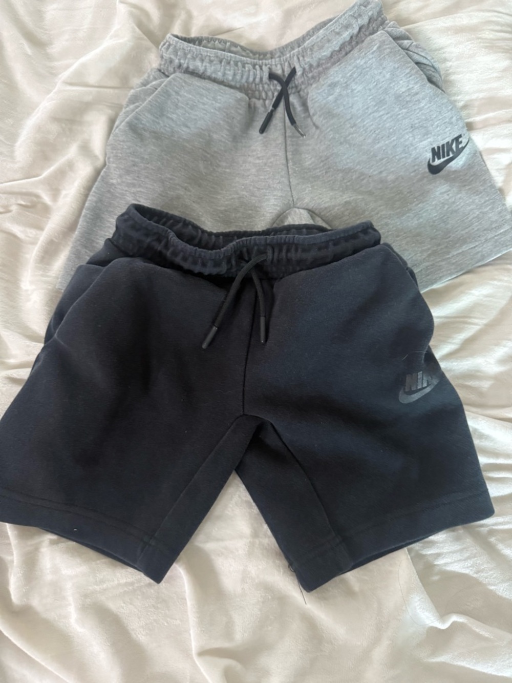 Nike Kids Black and Gray Athletic Fleece Shorts - 2 Pack